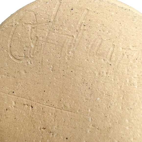 Artist Signed Blue & Green Drip Glaze Pinched Spout Mini Pitcher - Picture 9 of 11